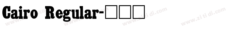 Cairo Regular字体转换